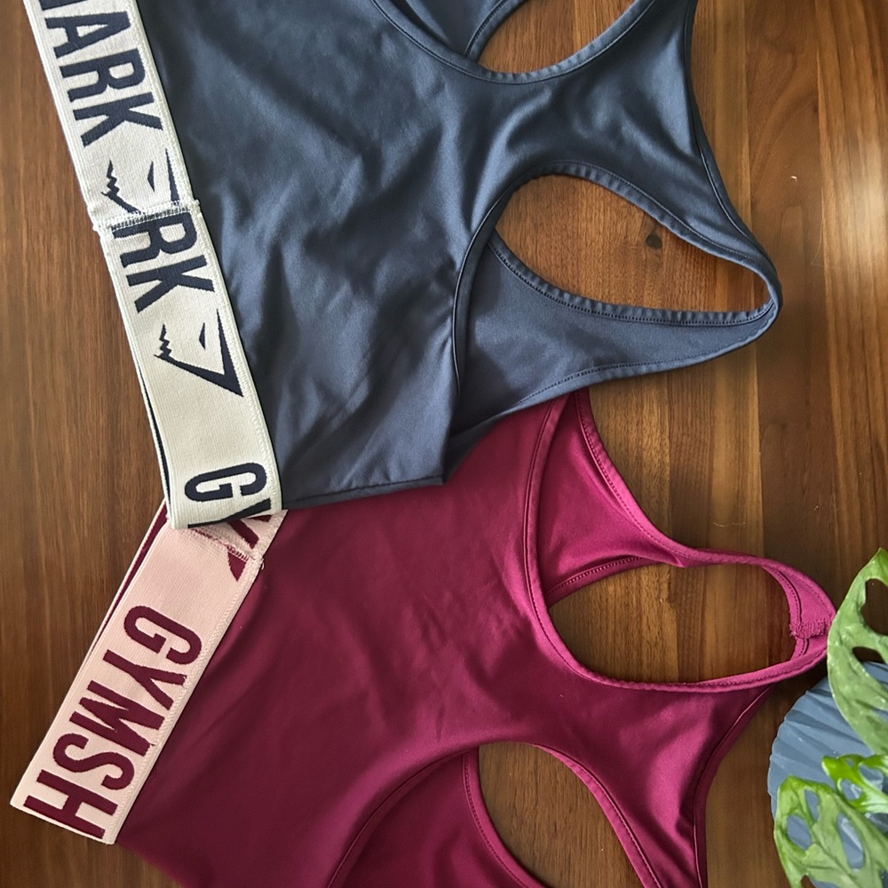 Gymshark Magenta and Blue Sports Bra Bundle, SMALLS - Picture 2 of 3
